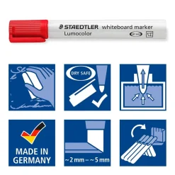 Whiteboardpenna Staedtler Lumocolor 351B Skuren Röd 2-5mm