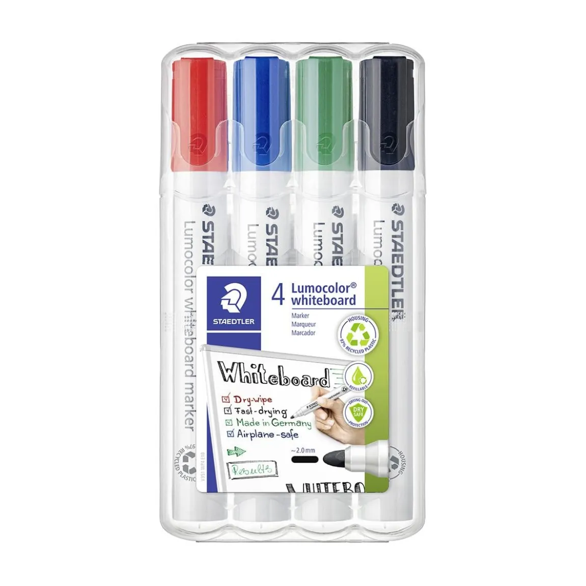 Whiteboardpenna Staedtler Lumocolor 4-färger 2mm