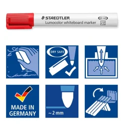 Whiteboardpenna Staedtler Lumocolor 4-färger 2mm