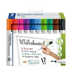 Whiteboardpenna Staedtler Lumocolor Rund 10-färger 2mm