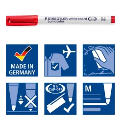 Whiteboardpenna Staedtler Lumocolor 301 Rund 6 färger 1mm