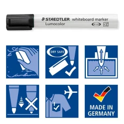 Whiteboardpenna Staedtler Lumocolor Rund Svart 2mm
