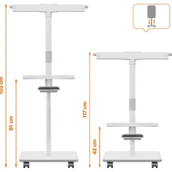 Whiteboardtavla Nobo Move & Meet Mobil 700x1000mm