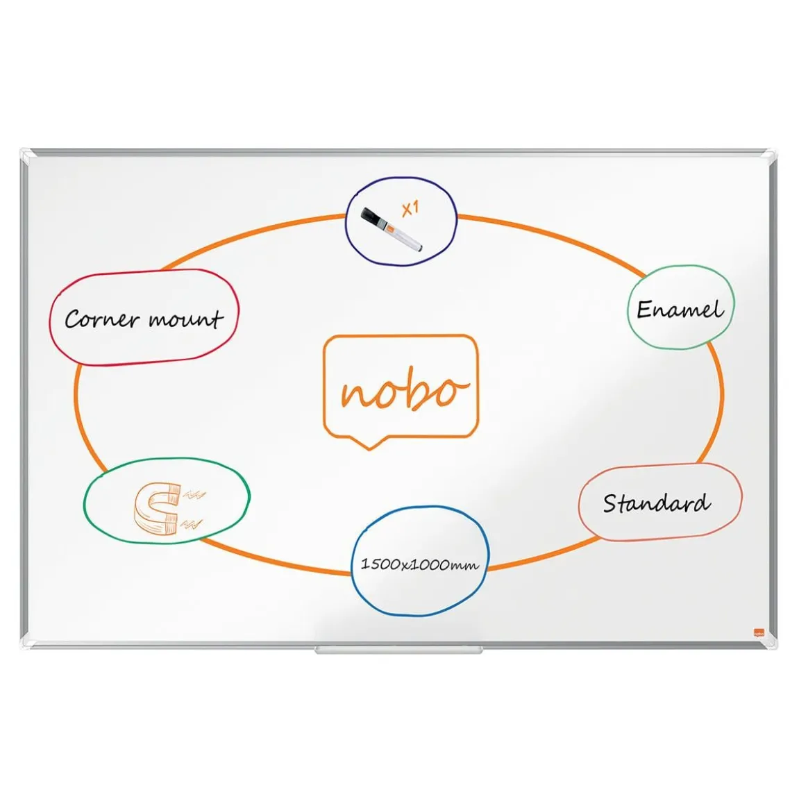 Whiteboardtavla Nobo Premium Plus Emalj 1500x1000mm